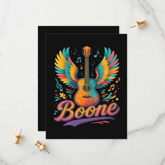 Boone Gitarre Save The Date (Vorderseite/Rückseite Beispiel)