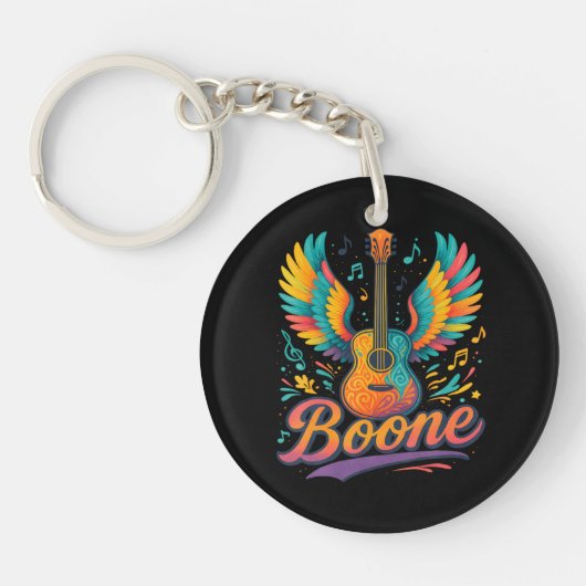 Boone Gitarre Schlüsselanhänger (Vorderseite)