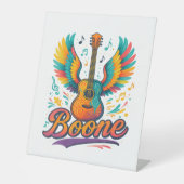 Boone Gitarre Sockelschild (Vorderseite)