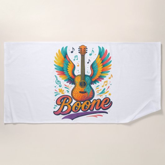 Boone Gitarre Strandtuch (Vorderseite)