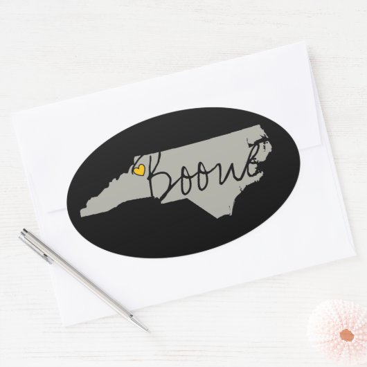 Boone, NC-Aufkleber Ovaler Aufkleber (Umschlag)