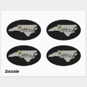 Boone, NC-Aufkleber Ovaler Aufkleber (Blatt)