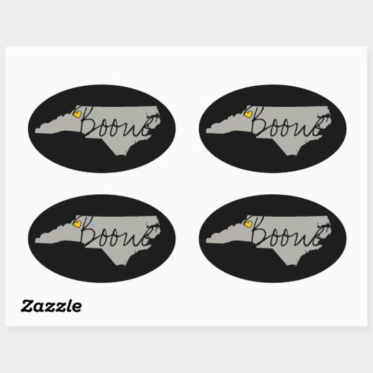 Boone, NC-Aufkleber Ovaler Aufkleber (Blatt)