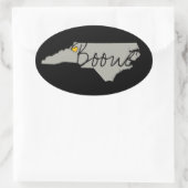 Boone, NC-Aufkleber Ovaler Aufkleber (Tasche)