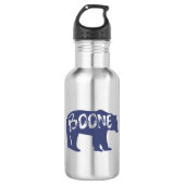 Boone North Carolina Bear Edelstahlflasche (Vorderseite)