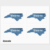 Boone North Carolina Holzkörner Rechteckiger Aufkleber (Blatt)