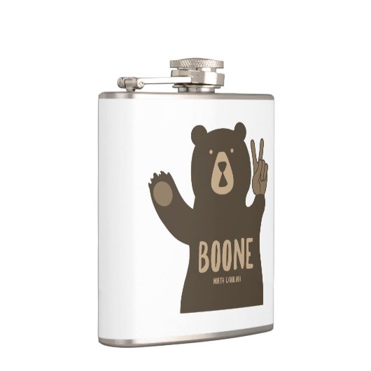 Boone North Carolina Peace Bear Flachmann (Rechts)