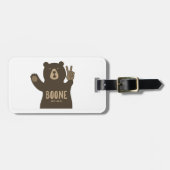 Boone North Carolina Peace Bear Gepäckanhänger (Vorderseite horizontal)