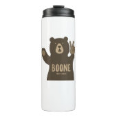 Boone North Carolina Peace Bear Thermosbecher (Vorderseite)