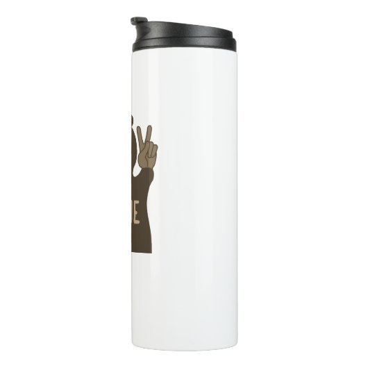 Boone North Carolina Peace Bear Thermosbecher (Nach rechts gedreht)