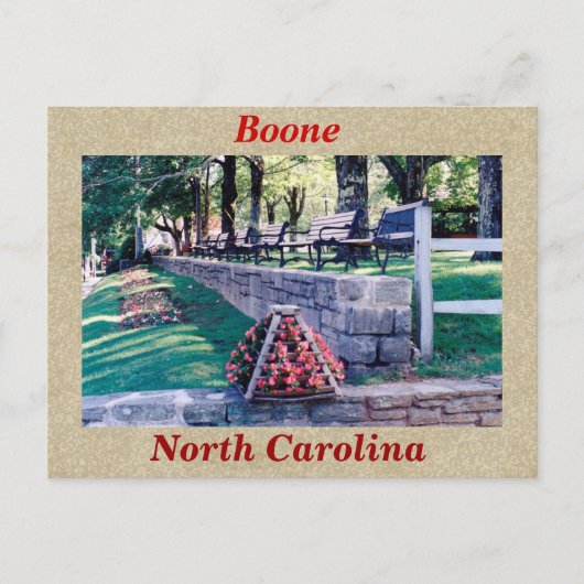 Boone North Carolina Postkarte (Vorderseite)