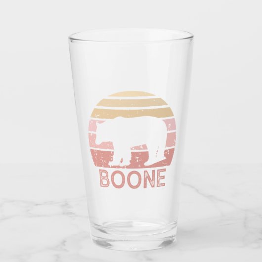 Boone North Carolina Retro Bear Glas (Vorderseite)