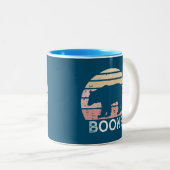 Boone North Carolina Retro Bear Zweifarbige Tasse (VorderseiteRechts)