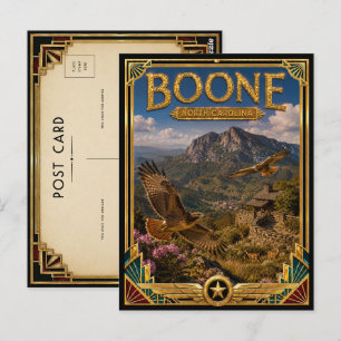 Boone North Carolina Vintage Art Deco Golden Age Postkarte