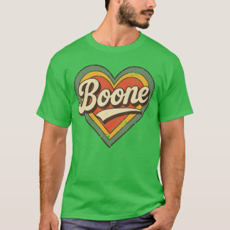 Boone Retro Vintage Herz Loveypographie Design gif T-Shirt