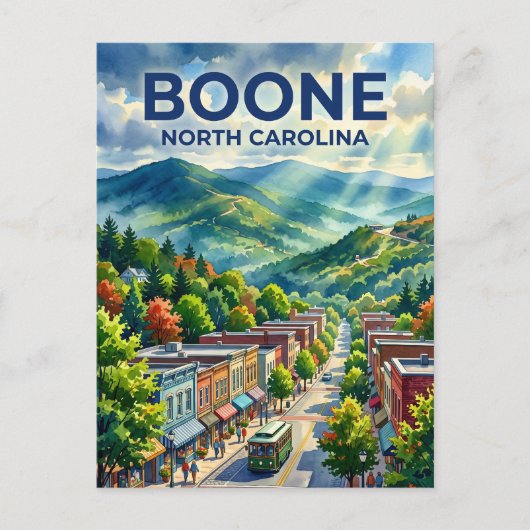 Boone USA Postkarte (Vorderseite)