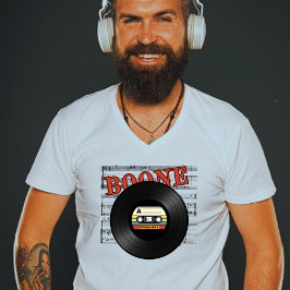 Boone Vinyl Record Player Music Lover T-Shirt