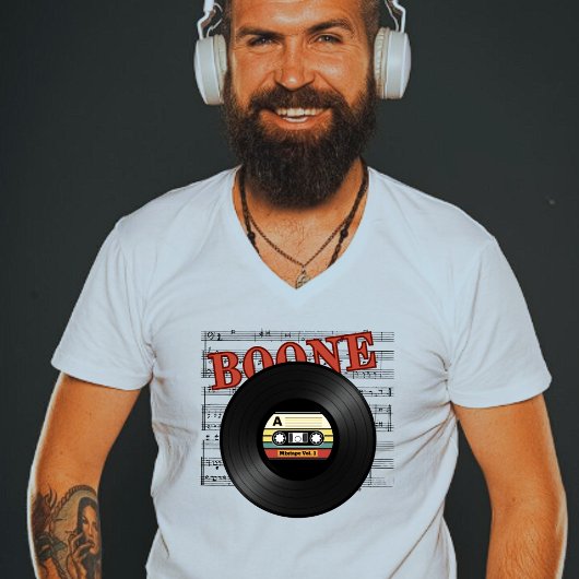 Boone Vinyl Record Player Music Lover T-Shirt