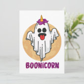 Boonicorn | Halloween Einladung (Stehend Vorderseite)