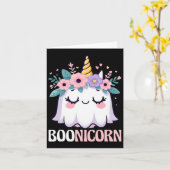 Boonicorn Unicorn Ghost Halloween Männer Frauen Ki Karte (Gelbe Blume)