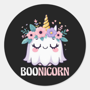 Boonicorn Unicorn Runder Aufkleber
