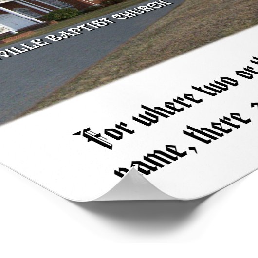 BOONVILLE BAPTIST CHURCH POSTER (Ecke)