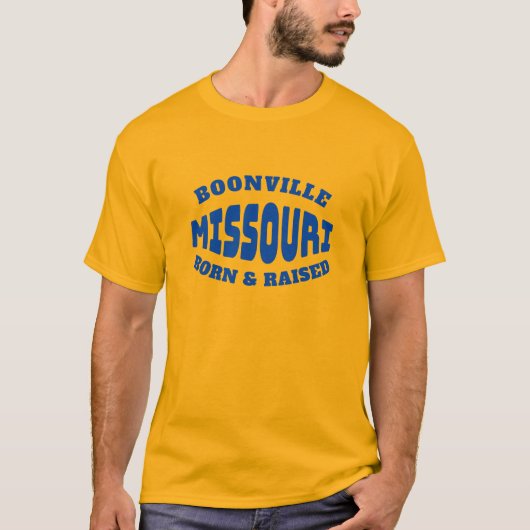 Boonville Missouri Geborener und aufgewachsener T T-Shirt (Vorderseite)