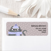 Booo die Katze, Winter-Schnee-niedliche (Insitu)