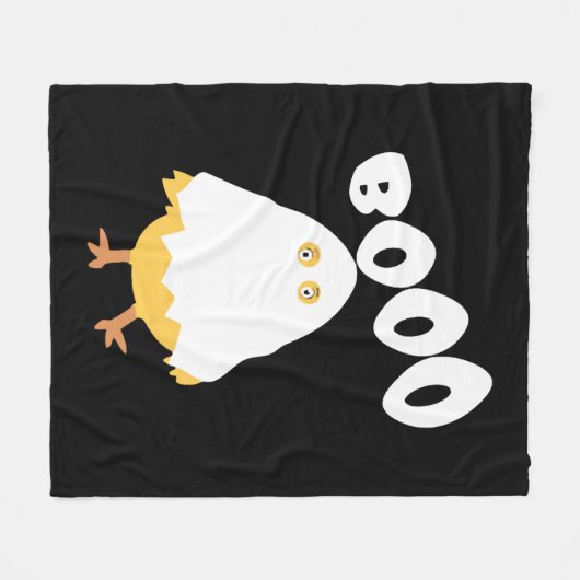 Booo Halloween Ghost Chicken funny tshirt Fleecedecke (Vorderseite (Horizontal))