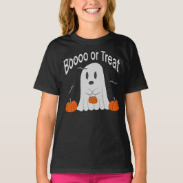 Booo oder Süßigkeiten Süßes Halloween-Design T-Shirt