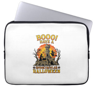 Booo Spooktakuläres Halloween Hexen Kessel Schloss Laptopschutzhülle