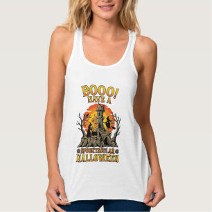 Booo Spooktakuläres Halloween Hexen Kessel Schloss Tank Top