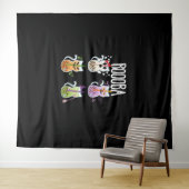 Boooba Kawaii Boba Tea Drink Cat Lover Halloween G Wandteppich (Beispiel (Horizontal))