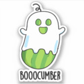 Booocumber Funny Ghost Cucumber Pub Aufkleber (Vorderseite)