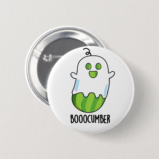 Booocumber Funny Ghost Cucumber Pub Button (Vorne & Hinten)