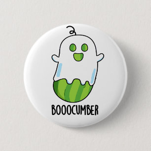 Booocumber Funny Ghost Cucumber Pub Button