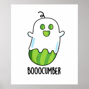 Booocumber Funny Ghost Cucumber Pub Poster