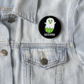 Booocumber Funny Ghost Cucumber Pun Dark BG Button (Beispiel)