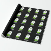 Booocumber Funny Ghost Cucumber Pun Dark BG Geschenkpapier (Ungerollt)