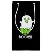 Booocumber Funny Ghost Cucumber Pun Dark BG Kleine Geschenktüte (Vorderseite)
