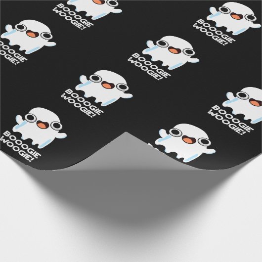 Booogie Woogie Funny Music Ghost Pun Dark BG Geschenkpapier (Ecke)