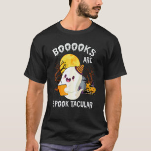 Boooks Gespenst Halloween Lehrer Buch Bibliothek L T-Shirt