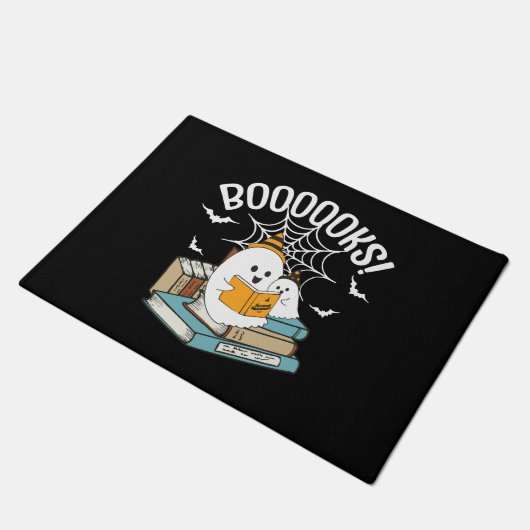 Boooks Ghost Read Books Halloween Funny Reading Fußmatte (Schrägansicht)