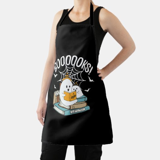 Boooks Ghost Read Books Halloween Funny Reading Schürze (InSitu)