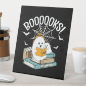 Boooks Ghost Read Books Halloween Funny Reading Sockelschild (In Situ)