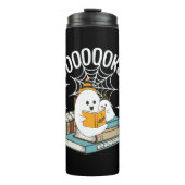 Boooks Ghost Read Books Halloween Funny Reading Thermosbecher (Vorderseite)