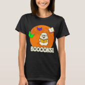 Boooks Ghost Reading Books Funny T-Shirt (Vorderseite)