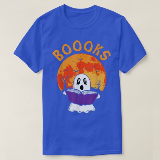 Boooks Halloween Ghost Reading Bookworm Lehrer Li T-Shirt (Design vorne)