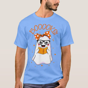 Boooks Niedlich Ghost Reading Library Books Hallow T-Shirt