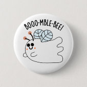 Booomble Bee Funny Ghost Bee Pun Button (Vorderseite)
